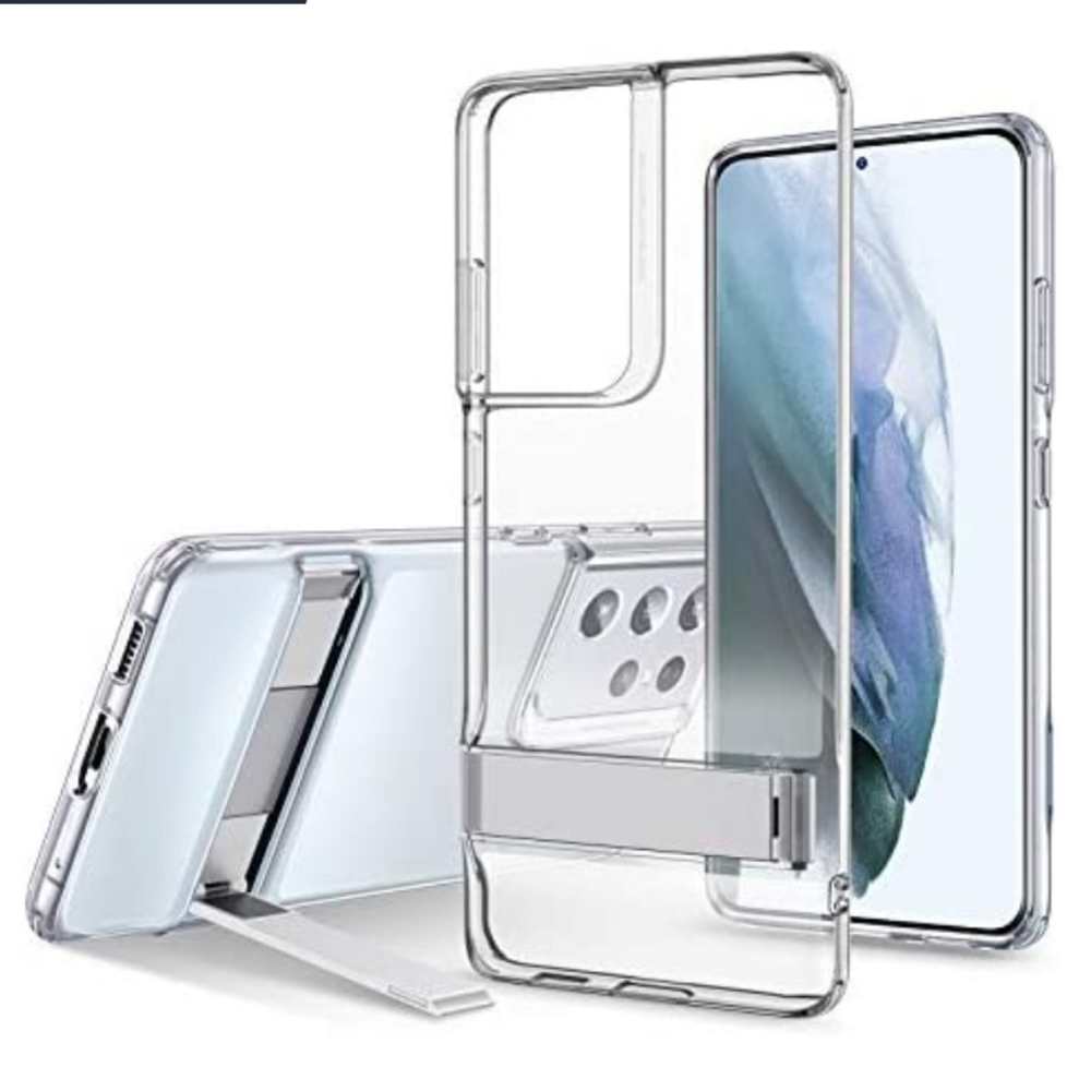 ESR Metal Kickstand  Case for Samsung Galaxy 21 Ultra clear NWT